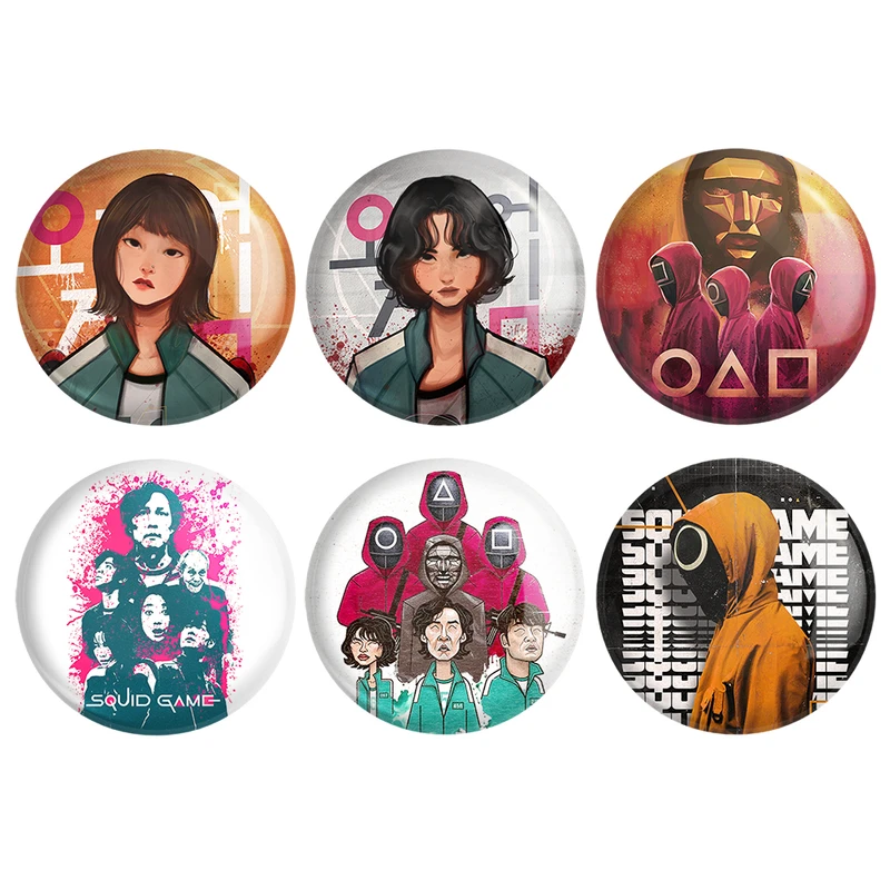 مگنت خندالو طرح Squid Game کد 404B مجموعه 6 عددی