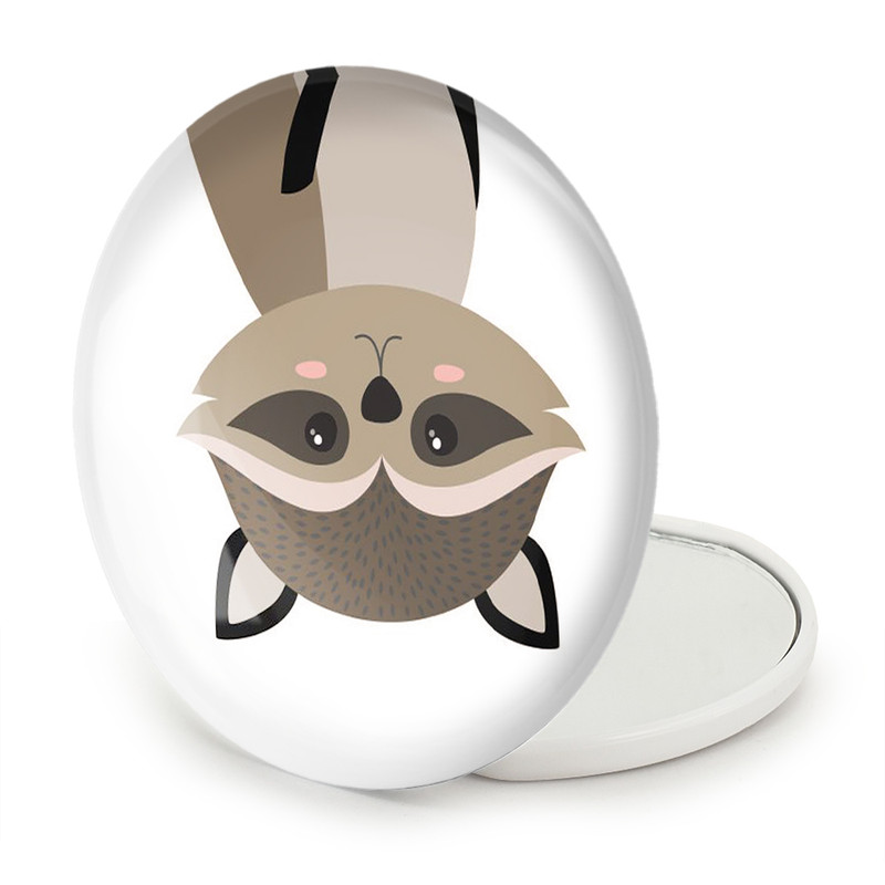 آینه جیبی خندالو طرح راکون مدل تاشو کد 5188