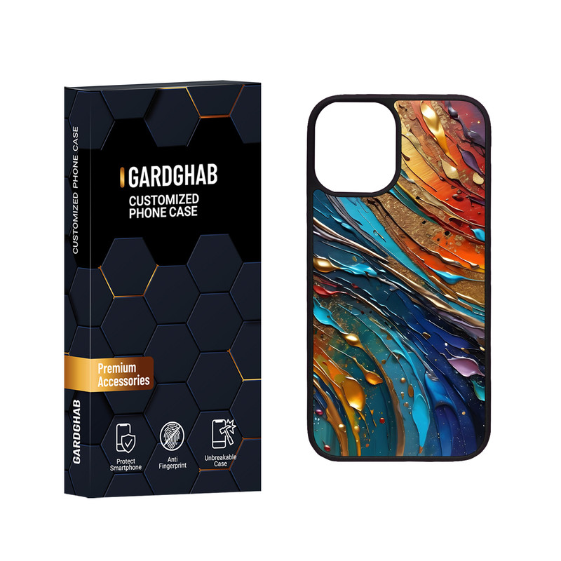 کاور گارد قاب مدل دور ژله ای پشت گلس ساده مناسب برای گوشی موبایل اپل iPhone 12 Mini