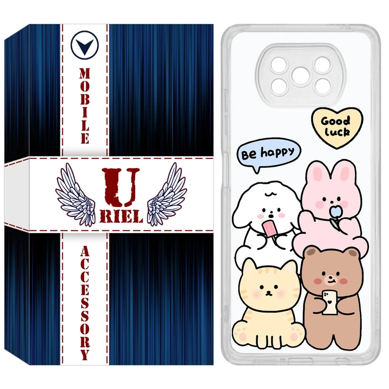 کاور یوریل مدل Clear کد 14 طرح خوشحال مناسب برای گوشی موبایل شیائومی Poco X3 / X3 Pro / X3 NFC