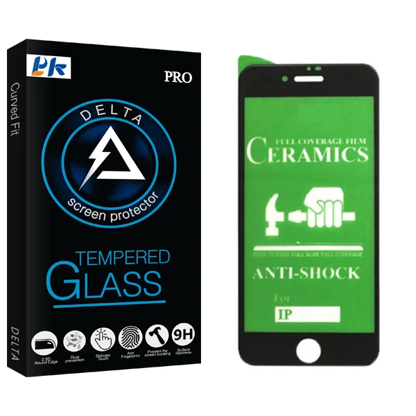 محافظ صفحه نمایش سرامیکی پی کی مدل Delta Glass مناسب برای گوشی موبایل اپل Iphone 7 Plus