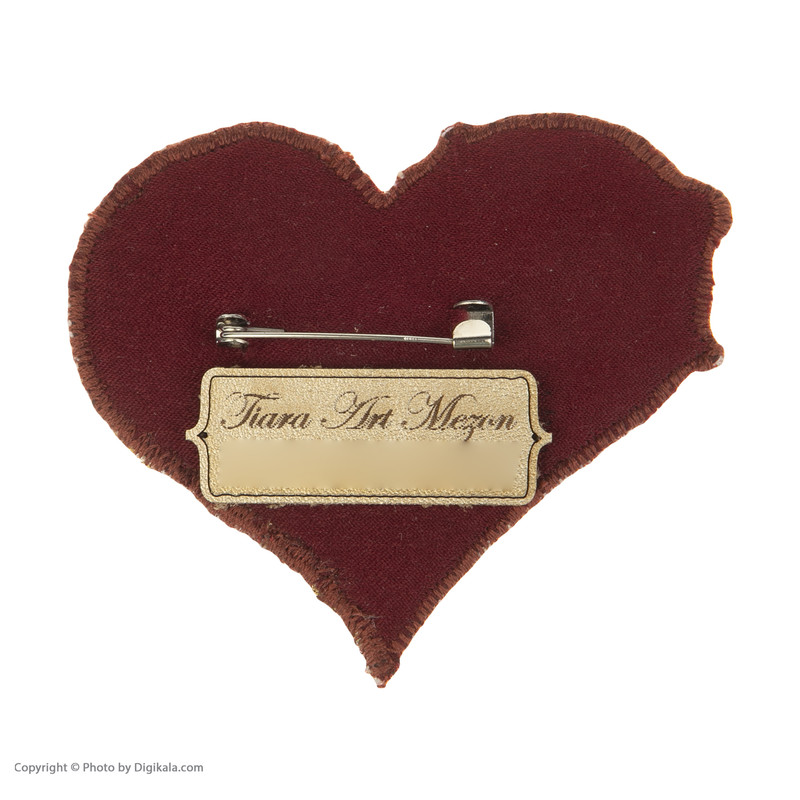 سنجاق سینه زنانه مزون هنری تیارا مدل قلب مجموعه 2 عددی