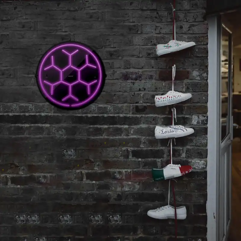 چراغ دیواری نئون دیزاین مدل Soccer-Ball-BL_PR