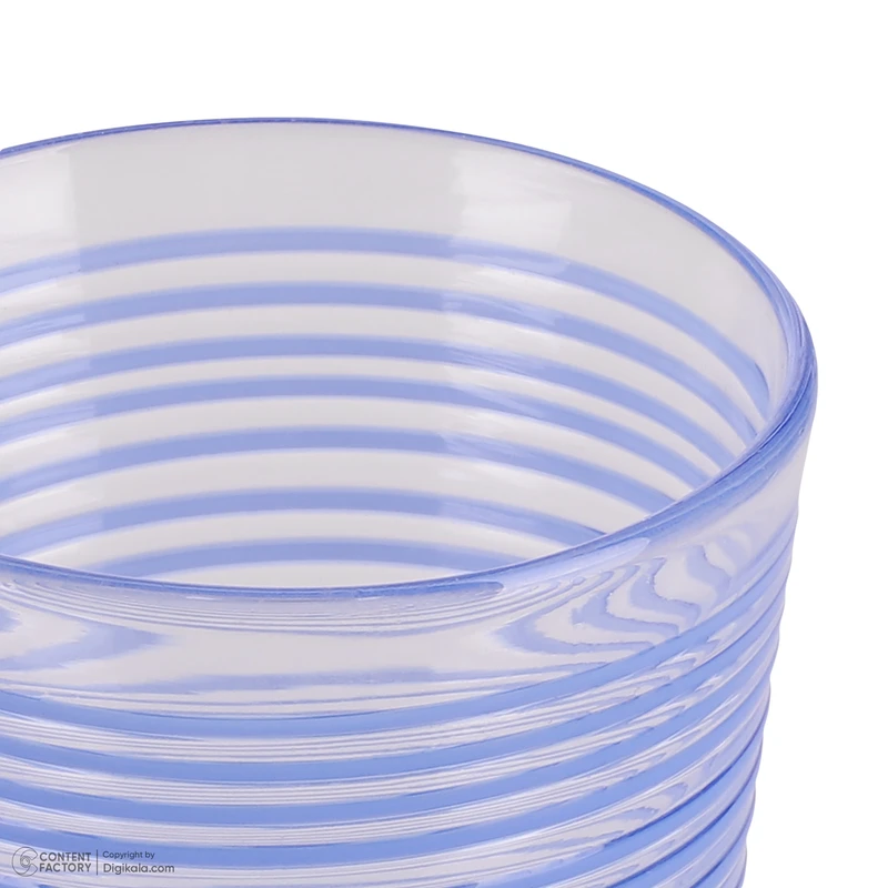 عکس شماره 10 : لیوان شیشه ای بومی مدل v-3 نوار منظم بسته 6 عددی