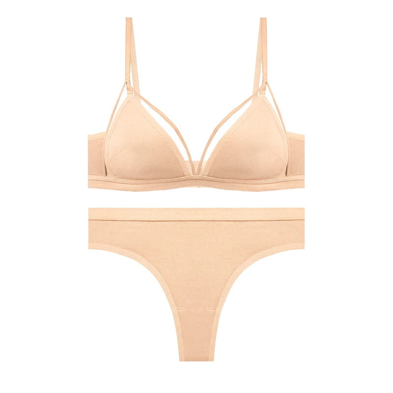 ست شورت و سوتین زنانه آنی لوکس مدل بیکینی هارنس دار بدون فنر کد 31331