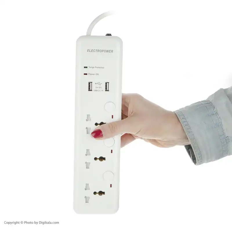 چندراهی برق و محافظ ولتاژ الکتروپاور مدل P-32US