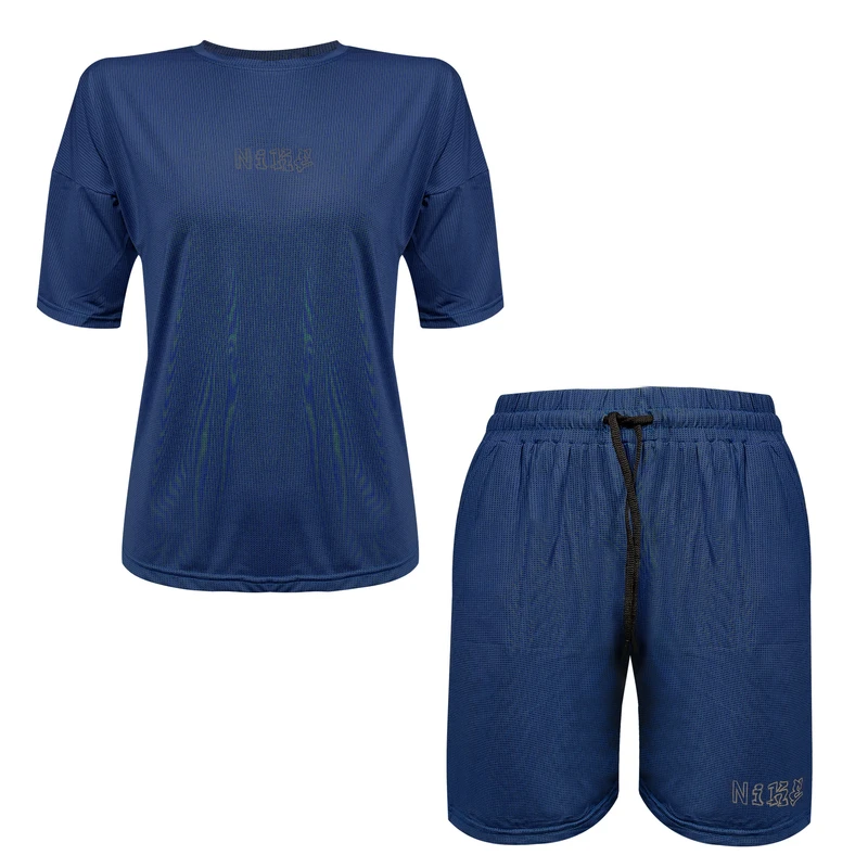 ست تی‌شرت و شلوارک ورزشی زنانه مدل 5626-so