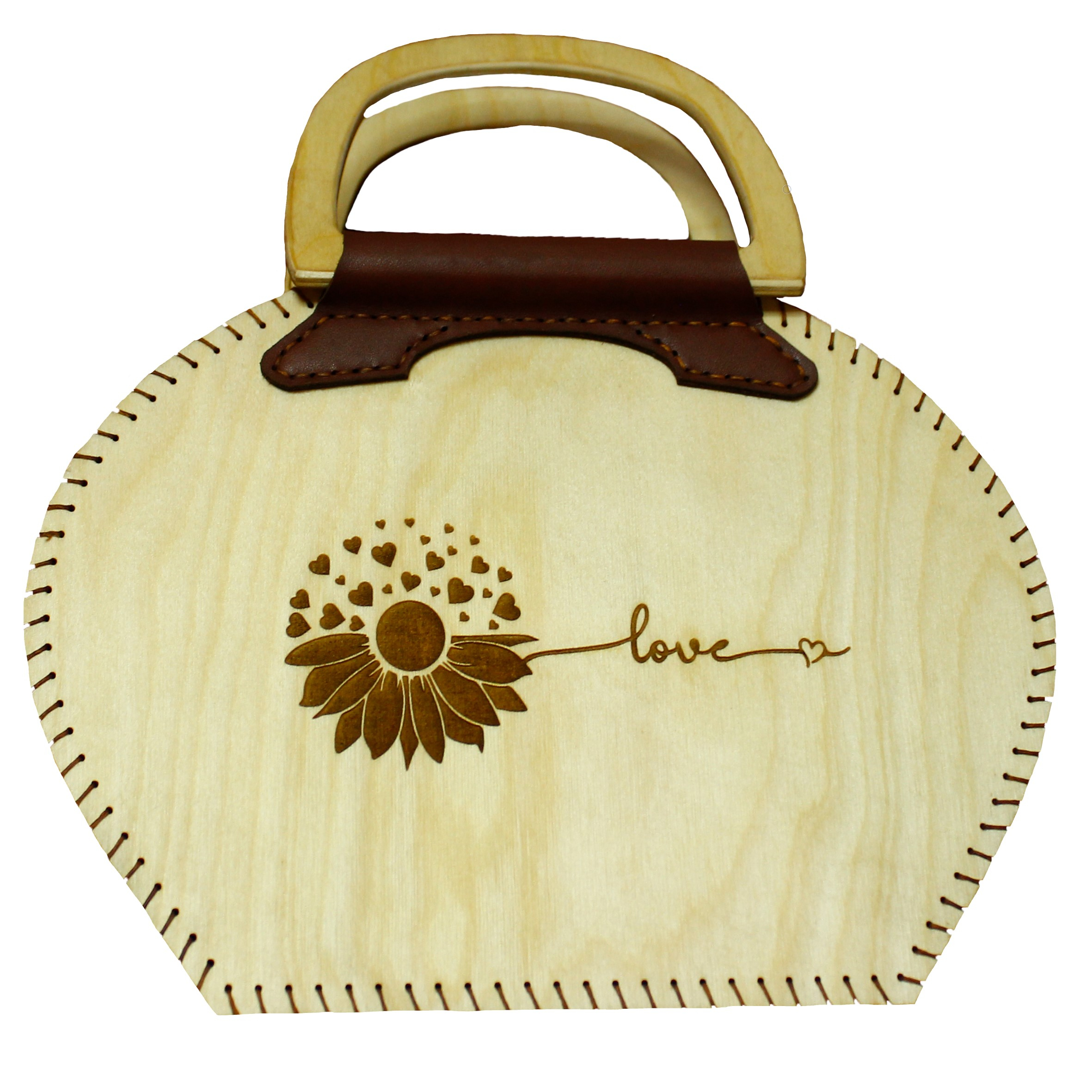 کیف مجلسی زنانه مدل چوبی طرح love کد 256