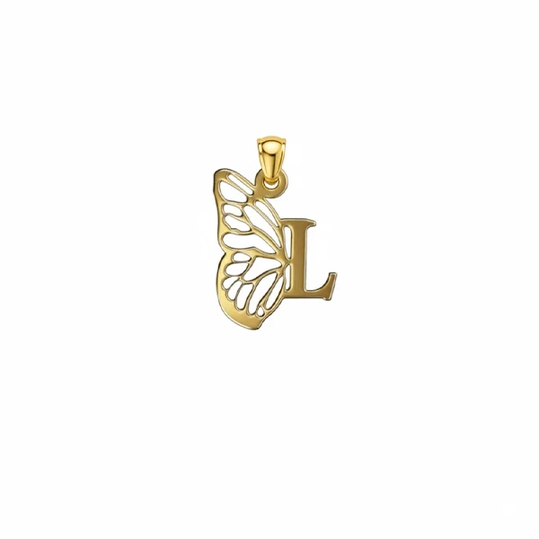 آویز گردنبند طلا 18 عیار زنانه مدوپد مدل L کد kc18847