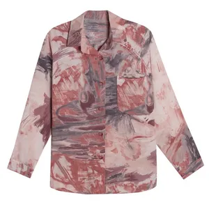 شومیز آستین بلند یقه برگردان زنانه مدل kk8