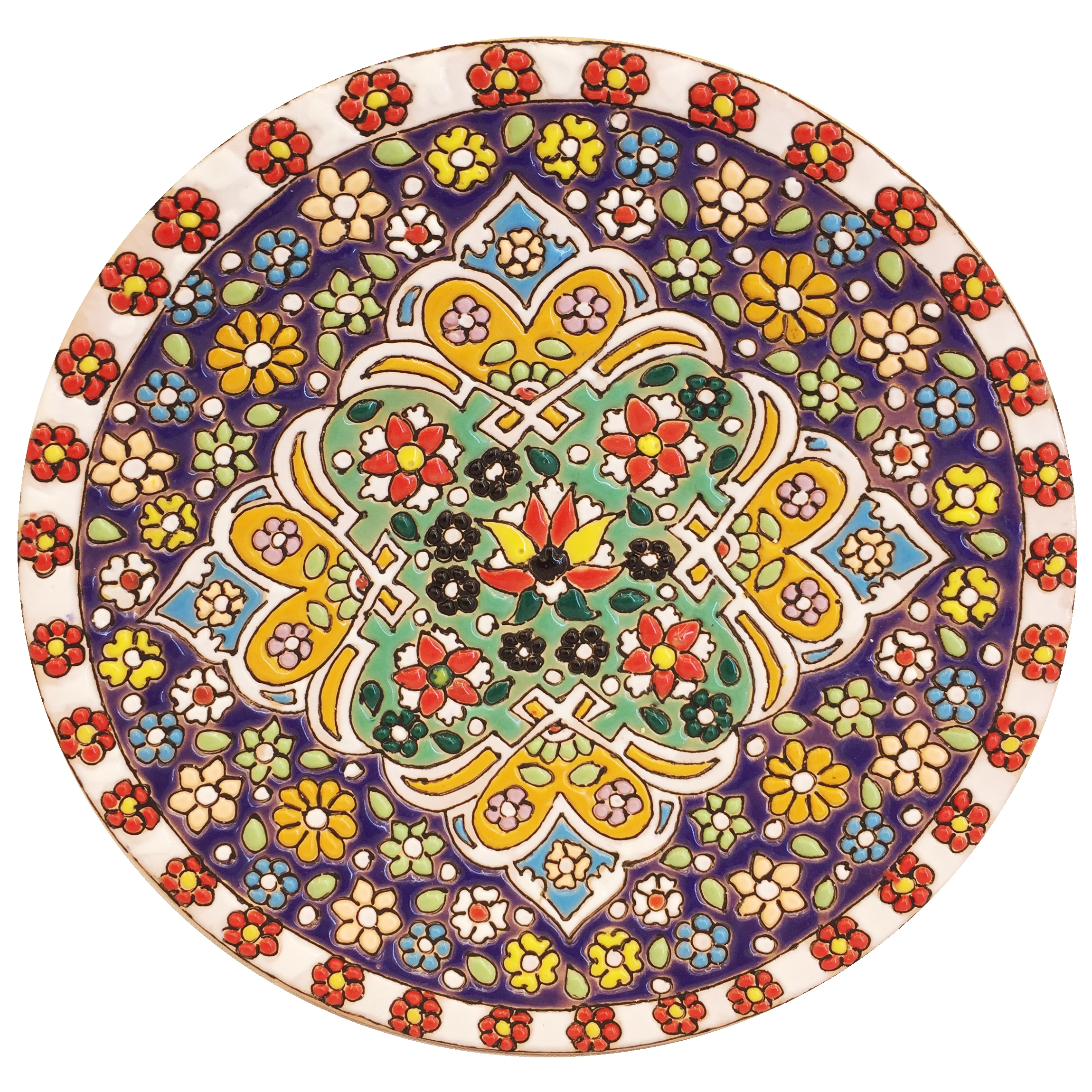  بشقاب میناکاری سفالی زمانیان کد ZMN15026