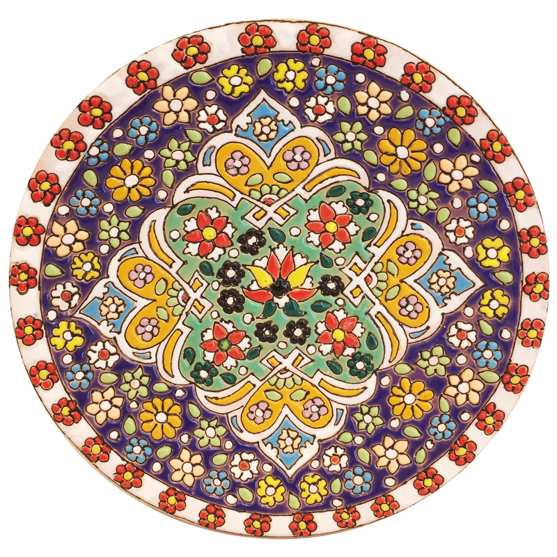  بشقاب میناکاری سفالی زمانیان کد ZMN15026