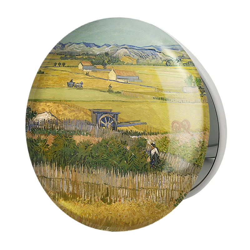 آینه جیبی خندالو طرح برداشت ونسان ونگوگ (Van Gogh) مدل تاشو کد 36788