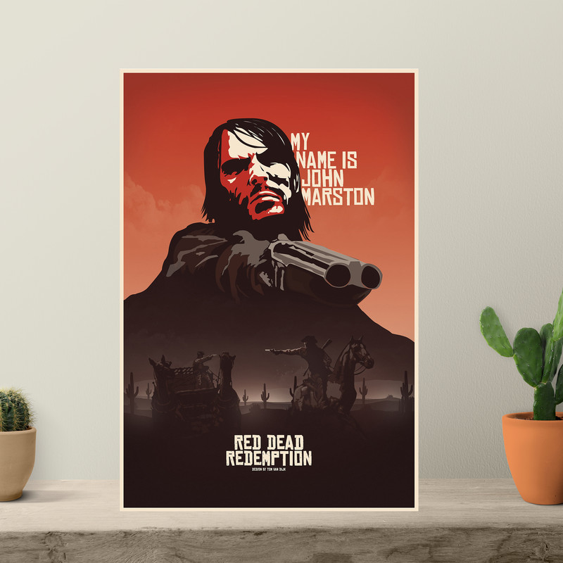 تابلو شاسی مدل گیمینگ رد دد جان مارسون red dead redemption کد 1273