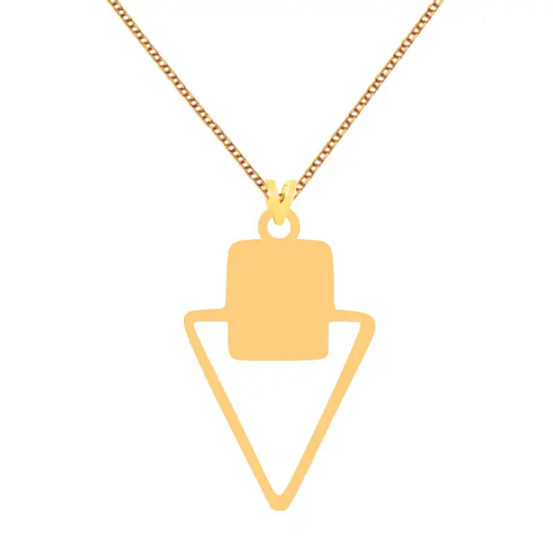 گردنبند طلا 18 عیار زنانه کرابو مدل شکل هندسی Kr72890