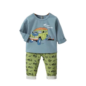ست تی شرت و شلوار بچگانه مدل ماشین سفری