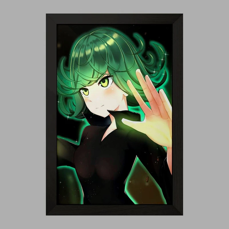 تابلو خندالو مدل تاتسوماکی انیمه مرد تک مشتی One Punch Man  کد 11335