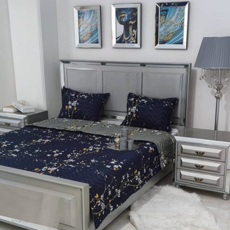 روکش لحاف مدل شکوفه دو نفره سایز 220×240 سانتی متر