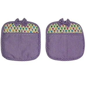 دستگیره مدل چهارخانه گلدار بسته 2 عددی