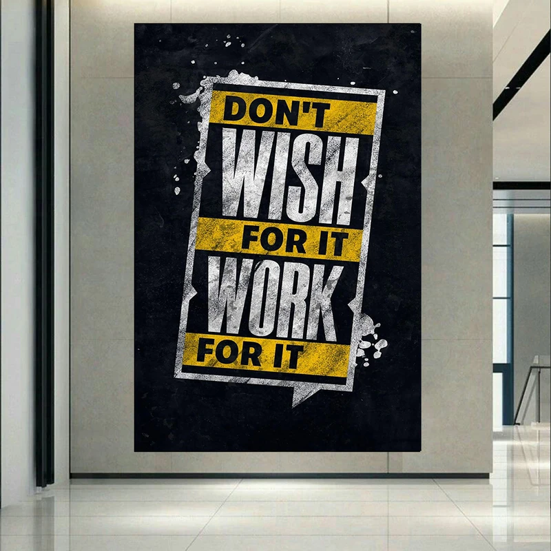 تابلو بوم طرح انگیزشی مدل Dont Wish کد AR2666