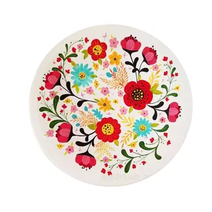 بشقاب دیوارکوب سفالی طرح گل کد 54