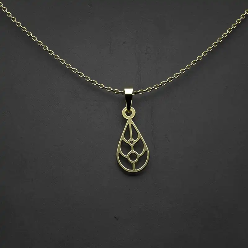 گردنبند طلا 18 عیار زنانه مدوپد مدل هندسی کد Y2-1-1043