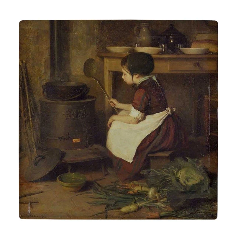  زیر لیوانی  طرح زن خدمتکار کد    5755173_3967