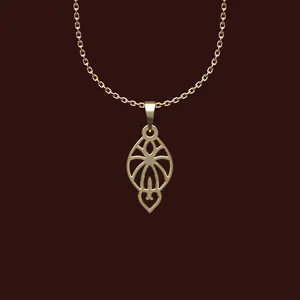 گردنبند طلا 18 عیار زنانه مدوپد مدل هندسی کد W2-1-1177