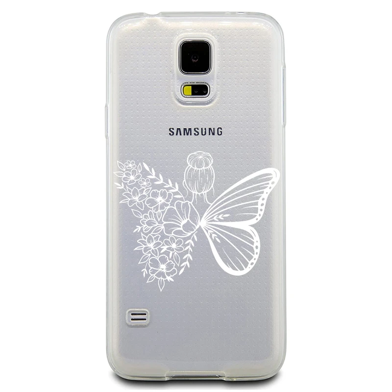 کاور مگافون طرح دختر پروانه ای مدل C53-W مناسب برای گوشی موبایل سامسونگ Galaxy S5
