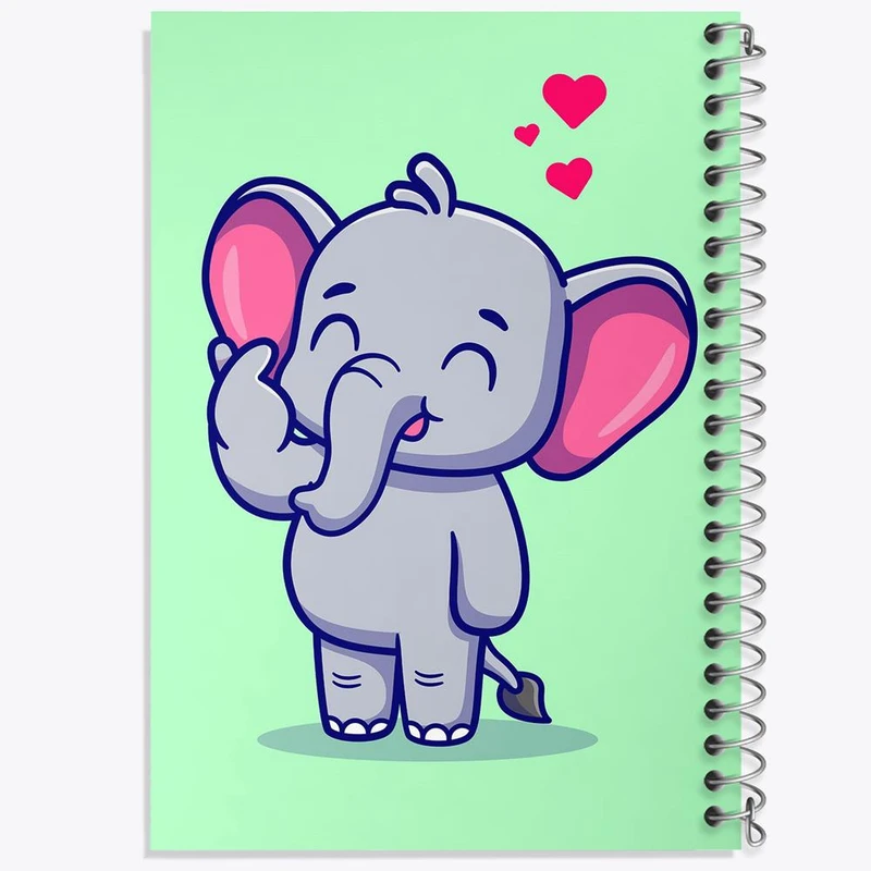 دفتر مشق 50 برگ خندالو مدل فیل کوچولو کد 29476