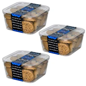 شیرینی بهشتی شکر قهوه ای - 400 گرم بسته 3 عددی  