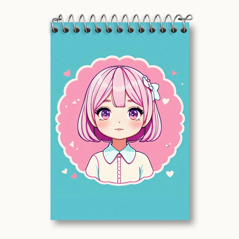 دفتر یادداشت 50 برگ خندالو مدل دخترانه (Girlish) کد 36890