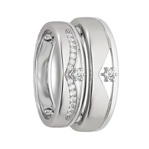 ست انگشتر نقره روژه مدل DSRS004S