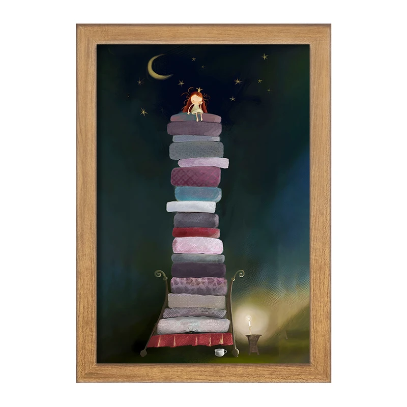 تابلو خندالو مدل دختر و خواب کد F8199