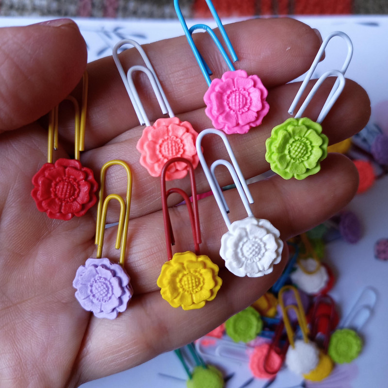 گیره کاغذ مدل گلها بسته 50 عددی