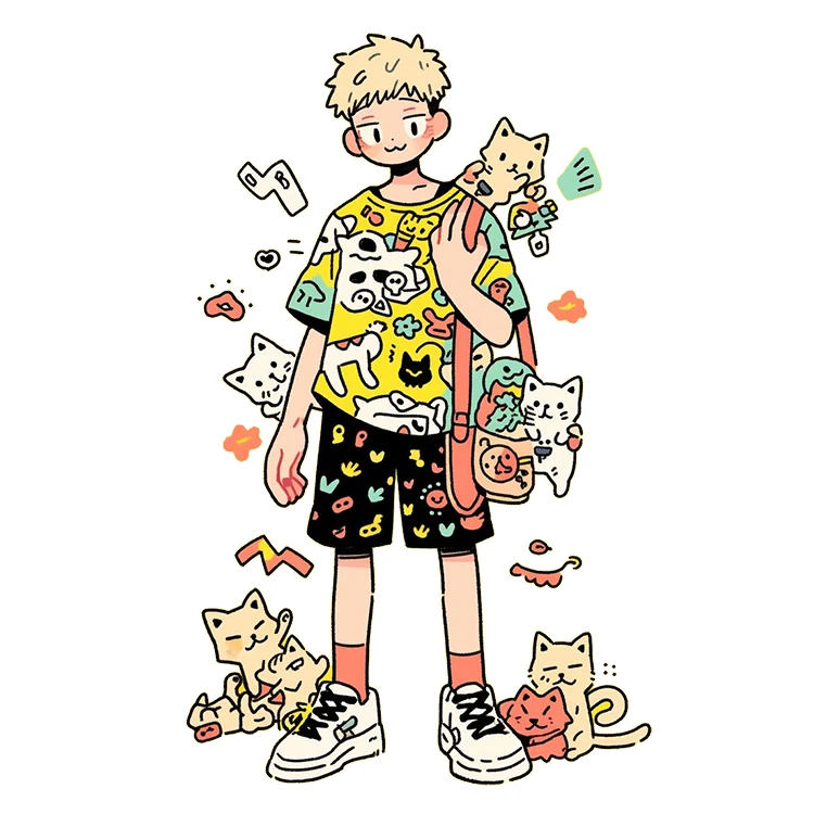 استیکر پارچه و لباس پاد آفرین مدل کارتونی کد S1731