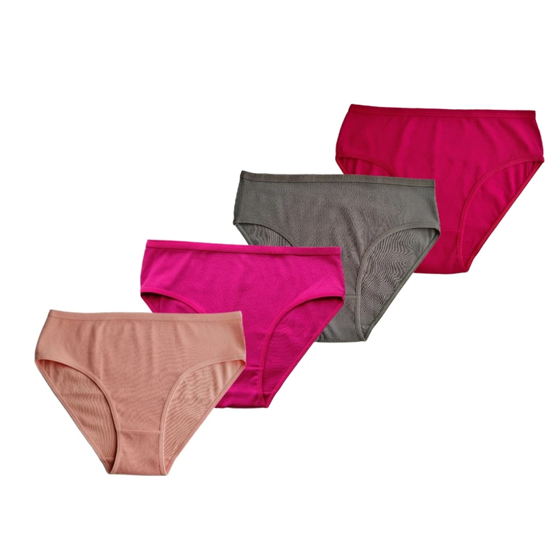 شورت زنانه مدل اسلیپ کبریتی نخی فاق بلند کد 180 مجموعه 4 عددی