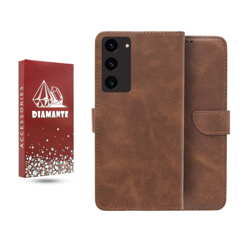  کیف کلاسوری دیامانته مدل چرم مناسب برای گوشی موبایل سامسونگ Galaxy S21 FE