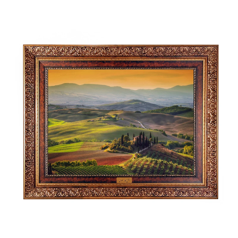 تابلو فرش ماشینی نقش نگار رضوی طرح منظره کد 160KC