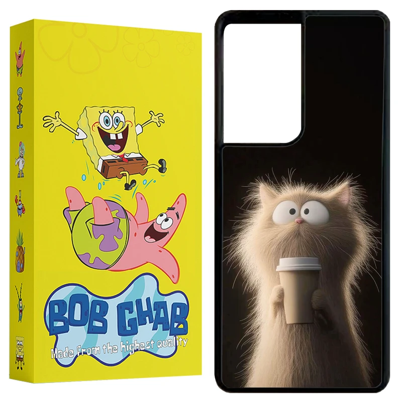 کاور باب قاب طرح گربه مدل BCPS21U مناسب برای گوشی موبایل سامسونگ Galaxy S21 Ultra 5G