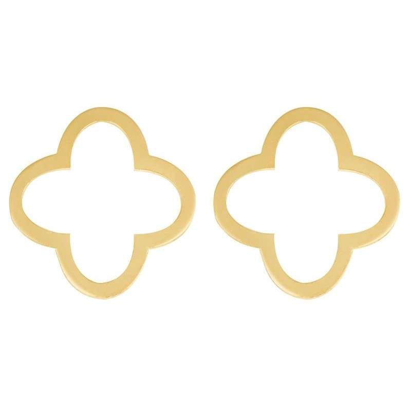 گوشواره طلا 18 عیار زنانه قیراط طرح دونه ونکلیف کد GH5239