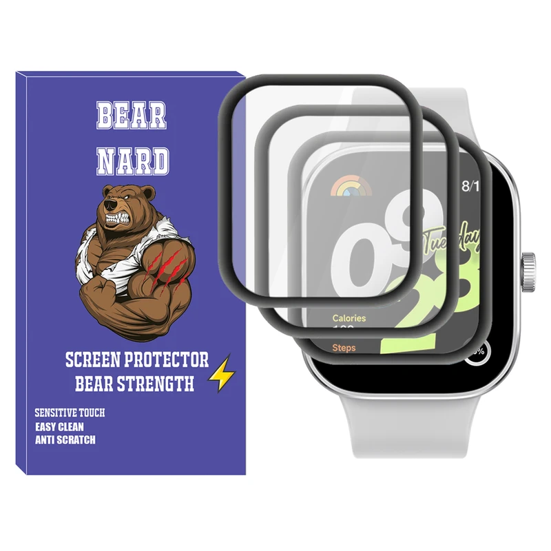 محافظ صفحه نمایش برنارد مدل Pmma-BR مناسب برای ساعت هوشمند شیائومی Redmi Watch 4 بسته سه عددی
