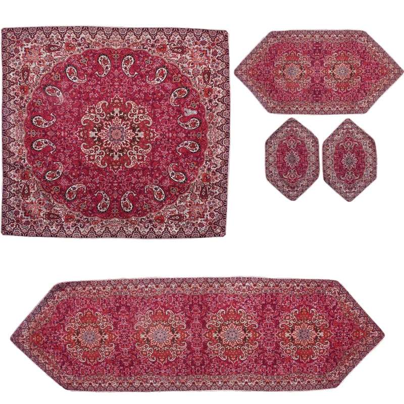 ست 5 تکه رومیزی ترمه کد 1013