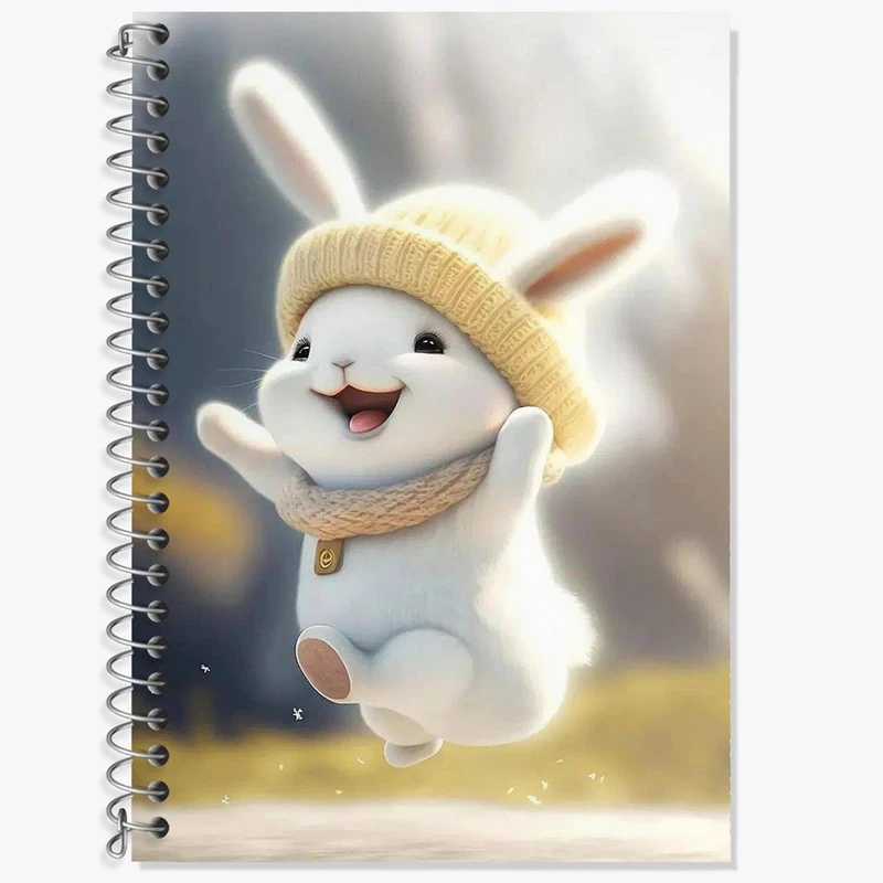 دفتر زبان 50 برگ خندالو مدل سه خط طرح خرگوش کد 26218