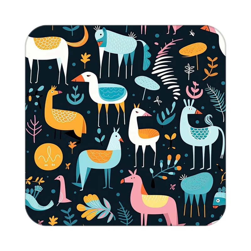 زیر لیوانی کاکتی طرح حیوانات رنگی مدل mp26667