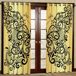 پرده مدل پروانه مخمل پانچی کد 1406 سایز 140x280 سانتی متر