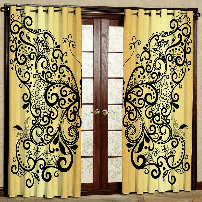 پرده مدل پروانه مخمل پانچی کد 1406 سایز 140x280 سانتی متر