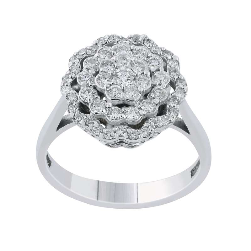 انگشتر طلا 18 عیار زنانه جواهری سروری مدل 10180