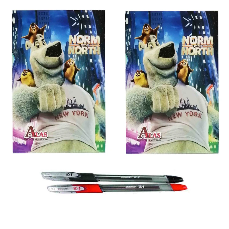 دفتر زبان اطلس مدل NORM کد M-2080 به همراه خودکار مجموعه 4 عددی