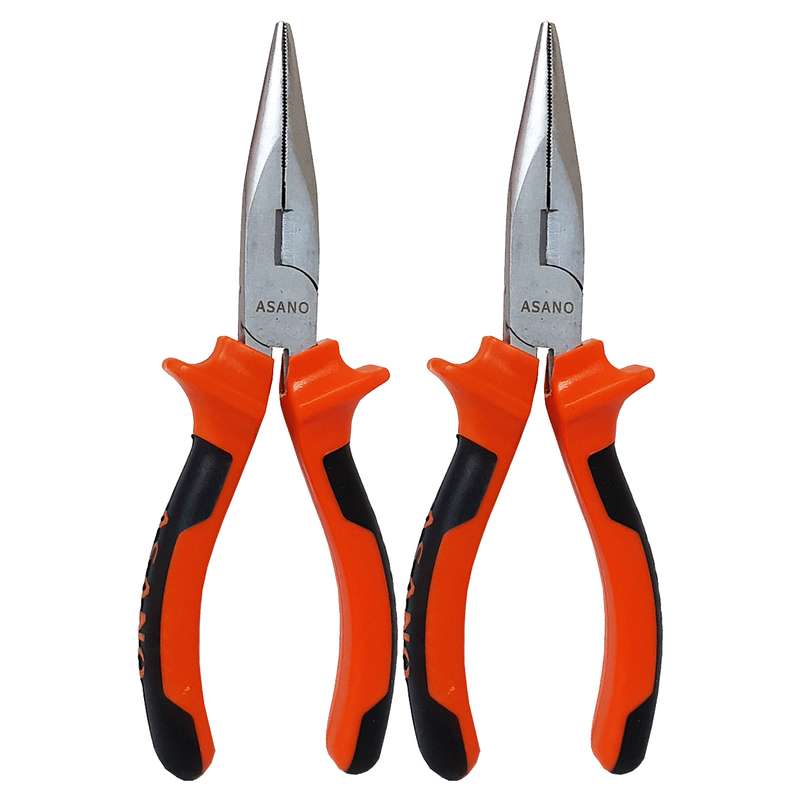 انبر دم باریک آسانو مدل AT - 06 سایز 6 اینچ مجموعه دو عددی